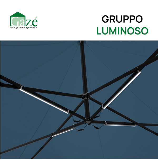 Gruppo luminoso per gazebo pieghevole - GAZE'