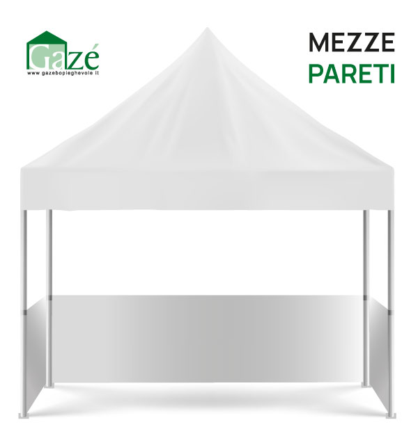 Gazebo pieghevole mezze pareti laterali