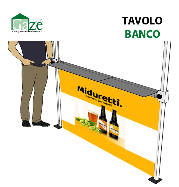 Tavolo banco - gazebo